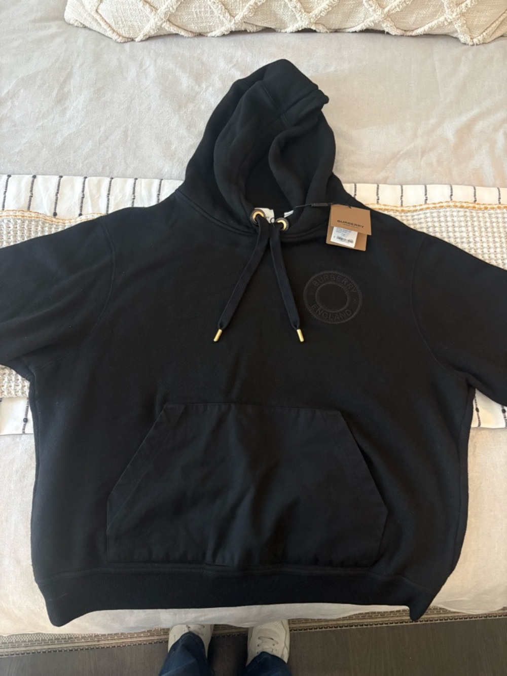 Burberry Black Hooded Sweatshirt and Pants